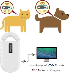 휴대용 RFID 마이크로칩 동물 귀 태그 FDX-B 리더기 134.2KHz 동물용 마이크로칩 리더기 - Product Image 1