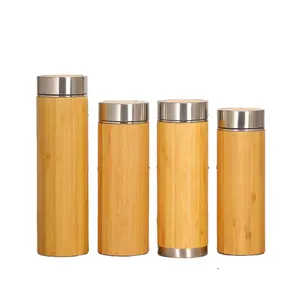300/400/500ML Bamboo Thermos Vacuum Insulated Travel Tea Mug Bamboo Tumbler