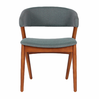 Chaise de salle à manger contemporaine en frêne nord-américain massif, design à bords lisses, pour cuisine et espace repas