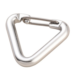 Roestvrijstalen 316 Driehoek Karabijnhaak Sleutelhanger Tas Gesp Fles Clip 7X40Mm Klimmen Wandelen Huisdier Jacht Boot Hardware - Product Image 1