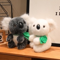 Peluche Koala Super Douce et Longue en Polyester, Jouet Animal de Zoo Réaliste pour Décoration d'Intérieur