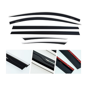 Accesorios TXR, viseras automáticas, ventana negra con Deflector <span class=keywords><strong>de</strong></span> acero inoxidable, <span class=keywords><strong>Protector</strong></span> solar para <span class=keywords><strong>lluvia</strong></span> para Changan EADO PLUS 2018-2023 - Product Image 6