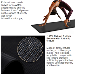 Tapis de Yoga PU Logo personnalisé 4.5mm d'épaisseur étanche respectueux de l'environnement Respect Nature maintenir l'écologie pour Pilates Yoga impression personnalisée - Product Image 6
