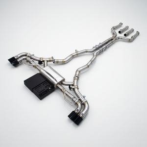 Silencieux Valvetronic OBM Catback pour <span class=keywords><strong>BMW</strong></span> X5 <span class=keywords><strong>M50i</strong></span> 4.4TT 2019-2024, échappement en acier inoxydable, système de tuyaux d'échappement X Design Cat Pipe - Product Image 1