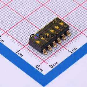 DSIC06TSGER DIP Switch SMD-12P,6x15.2mm Switch Flat Toggle, Groove Type Single Pole Single Throw 6 Gull Wing Type - Product Image 1