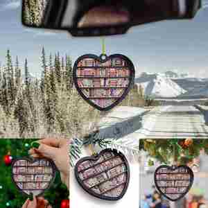 Decor <b>Book</b> Shelf Ornament for <b>Tree</b> Home Family Gatherings Christmas Bookcase Pendant - Product Image 4