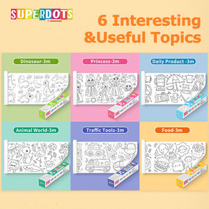 DIY rollende Skizze Zeichnung Graffiti-Papier Einfache geteilte Wand Färbung Papier Scroll Kunst Malerei Spielzeug kreatives Schreiben für Dummies - Product Image 2