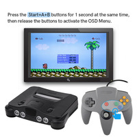 Kit numérique HDMI Hispeedido amélioré pour N64 avec menu OSD intégré et 3 rapports d'aspect TV pour consoles N64