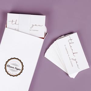 Cartes de remerciement élégantes et professionnelles, 2" x 3.5", recommandées pour les <span class=keywords><strong>d</strong></span>étaillants <span class=keywords><strong>en</strong></span> <span class=keywords><strong>ligne</strong></span> et les propriétaires de petites entreprises - Product Image 4