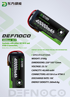 DEFNOCO Batterie de drone de pêche à haute densité d'énergie 6S 10Ah 16Ah 22Ah 30Ah 40Ah 67Ah 100Ah 22.2V 23.1V 10C Batteries à semi-conducteurs