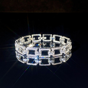 Pulsera de Cadena Cuadrada para Mujer y Hombre, Estilo Urbano, Uso Diario, Accesorio de Muñeca, Joyería de Moda - Product Image 5