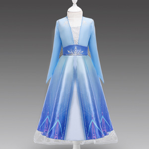 Robe de princesse Anna Elsa, <span class=keywords><strong>reine</strong></span> <span class=keywords><strong>des</strong></span> <span class=keywords><strong>neiges</strong></span>, avec accessoires, cape, costume de fête de Noël élégant pour Halloween - Product Image 2