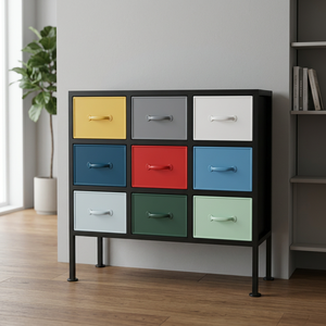 Mueble de Almacenamiento Industrial y Vintage de Hierro Pintado a Mano, Ecológico, con Múltiples Cajones para el Hogar, Sala de Estar, Cocina y Comedor - Product Image 2