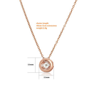 Старсгем 14 карат, желтое золото, педант, 5 мм, круглые, блестящие, муассанитовые ювелирные изделия, ожерелья - Product Image 3