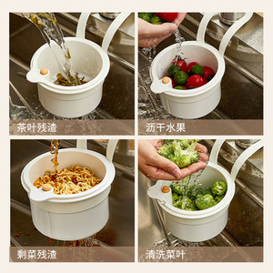 Panier de vidange pour évier Xingxingjia 13x14.2x20.2cm en plastique ABS, support de rangement suspendu pour évier de cuisine - Product Image 4