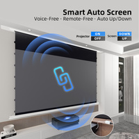 Cachette de plafond ALR 72 "-150" écran tendu à languette motorisée UST écrans de projection 4K rejetant la lumière ambiante à ultra courte portée