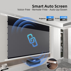 Techo ALR de 72 "-150" Ocultar en la pantalla tensada de la pestaña motorizada UST Pantalla de proyección 4K de tiro ultracorto que rechaza la luz ambiental - Product Image 4