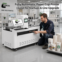 Printer Inkjet Kecepatan Tinggi 40m/menit untuk Gelas Kertas, Single Pass untuk Gelas Kertas Sekali Pakai & Gelas Kopi, Ideal untuk Startup Baru