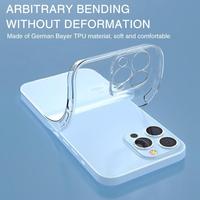 Convient à l'étui de téléphone de l'iPhone 16, housse de protection en silicone 17 Air, étui de téléphone ultra-mince à bords souples