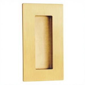 RHETECH Tiradores de Puerta Rectangulares Industriales de 6 Pulgadas, de Aleación de Zinc y Latón, Negro Mate, Tiradores Empotrados para Puertas de Armario - Product Image 1