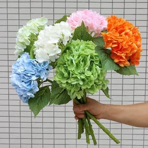 Arreglo Floral de Hortensias Artificiales de Alta Gama con Tacto <span class=keywords><strong>Real</strong></span>, en Azul, Amarillo y Rosa, Flores de Hortensias 3D Artificiales para Boda - Product Image 1