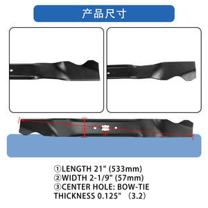 Lame de tondeuse à gazon noire de 21 pouces, pièce de rechange en une seule pièce pour accessoires de tondeuse à gazon - Product Image 5