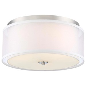 Lámpara de techo semipendiente clásica moderna de doble panel de bronce y vidrio esmerilado |   Iluminación Elegante para la Relajación en Habitaciones de Hotel - Product Image 3