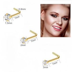 Ensemble de 23 bijoux pour piercing au nez en acier inoxydable avec pierres en zircon, idéal pour un cadeau - Product Image 3