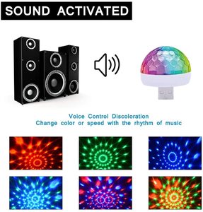 Đèn sân khấu DJ RGB <span class=keywords><strong>Strobe</strong></span> Ball Mini Disco, đèn tạo không khí, đèn nội thất ô tô, đèn chiếu LED USB, đèn sao - Product Image 3