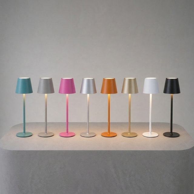 Cheap Plastic Cordless LED Table Lamp USB Rechargeable Touch 3 Color Dimmable Mini Book Reading Light Battery Powered