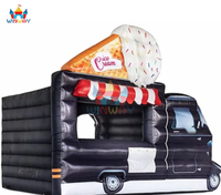 Stand de restauration gonflable en PVC écologique, thème hamburger, hot-dog, pop-corn, pour décoration de fête, accessoire photo, événements