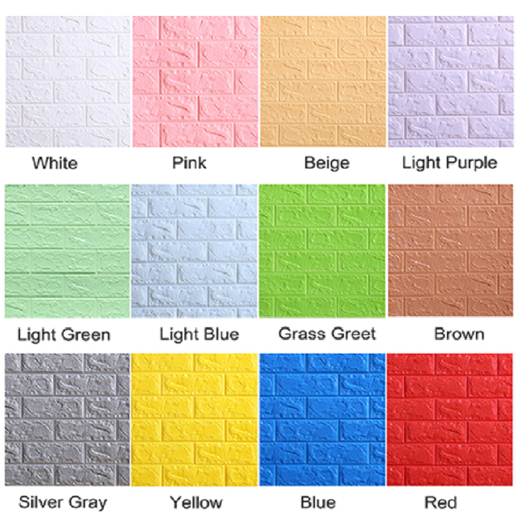 Home Decoration PE Foam Wallpaper Bedroom Wallpaper Self Adhesive 3D 70x77cm Wall Paper Sticker