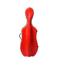 Cello Box Glass Piano Box Red 4/4 Specification Suitable for Cello