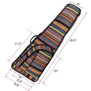 Magnifique sac de transport de style bohème Mini pour guitare électrique <span class=keywords><strong>Strat</strong></span> Vintage Portable et compatible avec Mini pour guitares <span class=keywords><strong>Strat</strong></span> - Product Image 2