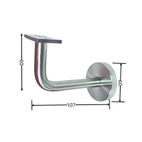 Support mural courbé en acier inoxydable 304 316 pour main courante, fixation pour tube rond, balustrade d'escalier