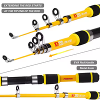 Newbility 1.5m 1.8m pêche Combo moulinet Kit complet ligne de pêche leurres ensemble filature télescopique cannes à pêche