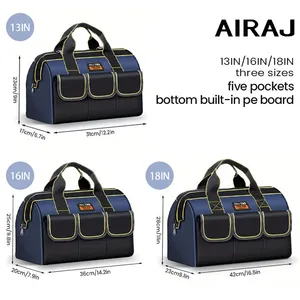 Bolsa de Herramientas Portátil Multifuncional de Lona Reforzada AIRAJ para Electricistas y Carpinteros, para Instalación y Mantenimiento - Product Image 2