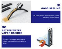 Barre d'espacement souple en butyl durable pour unités de vitrage isolant, double vitrage, efficacité thermique, application porte, moderne et facile à installer