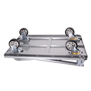 201 304 Stainless Steel <strong>Trolleys</strong> 60cm 90cm Heavy Duty Foldable Cart Load Bearing 400kg <strong>Folding</strong> Hand Carts &amp; Troleys - Product Image 5