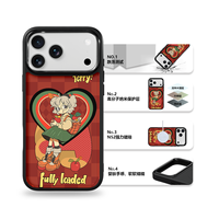Coque de téléphone AG Feeling Black Edge avec motif Gril doré pour iPhone 17, 17 Pro Max, 16 Pro, 15 – Coque magnétique
