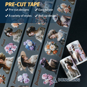 Fabricante de rollos de pegatinas coreanas premium personalizadas, corte Kiss Cut, cinta PET mate - Product Image 5
