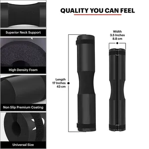 Customized Gym Fitness Weightlifting Protection Shoulder Black Foam Hip Thrusts Squat Cushion Barbell Pad