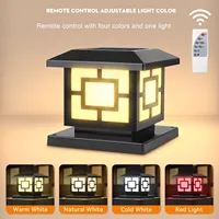 Nouvelle conception de lampe solaire LED extérieure à pilier avec 10W 30W 60W IP65 étanche en fer pour maison, jardin, cour, mur, clôture, portail