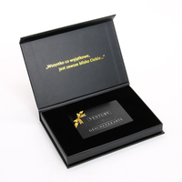 Boîte cadeau VIP personnalisée de luxe blanche et noire pour carte de crédit, échange commercial, adhésion et invitation, coupon bonus, emballage de carte