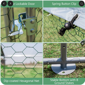 2x3x2m büyük Metal tavuk kümesi <span class=keywords><strong>Run</strong></span> Walkin tavuk kümesi büyük tavuk kafesi tavuk evi, ördek kümesi ve RabbitRun - Product Image 5