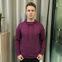 MereSports Sweat à capuche pour homme en laine mérinos personnalisé Tissu tricoté teint en fil Printemps Motif imprimé Design Vente en gros Chemise vierge à capuche