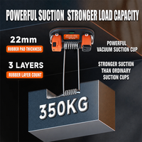 Nouvelle ventouse électrique, forte aspiration de 350 kg, double moteur, gonflage automatique, adaptée pour soulever de grandes dalles et du verre.