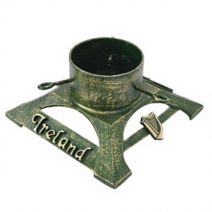 Decorative Ireland Pine <b>Tree</b> <b>Stand</b> Green Antique Finished Cast Iron Christmas <b>Tree</b> <b>Stand</b> for Holiday & Festival Home Decoration - Product Image 1