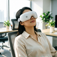 Masseur oculaire chauffant et rafraîchissant sans fil, musique, pression d'air, masque oculaire intelligent à air comprimé, 7 modes, traitement de la fatigue oculaire, des migraines et des cernes