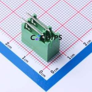 MX15EDGRHB-3.5-2*02P-GN01-Cu-A Plug-in Terminal Block Bent Lead Through Hole,P=3.5mm <b>Board</b>-to-<b>Board</b> / Socket - Closed 1x2P 3.5mm - Product Image 2